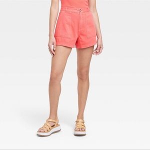 [Universal thread] high rise utility shorts NWT red women’s 10